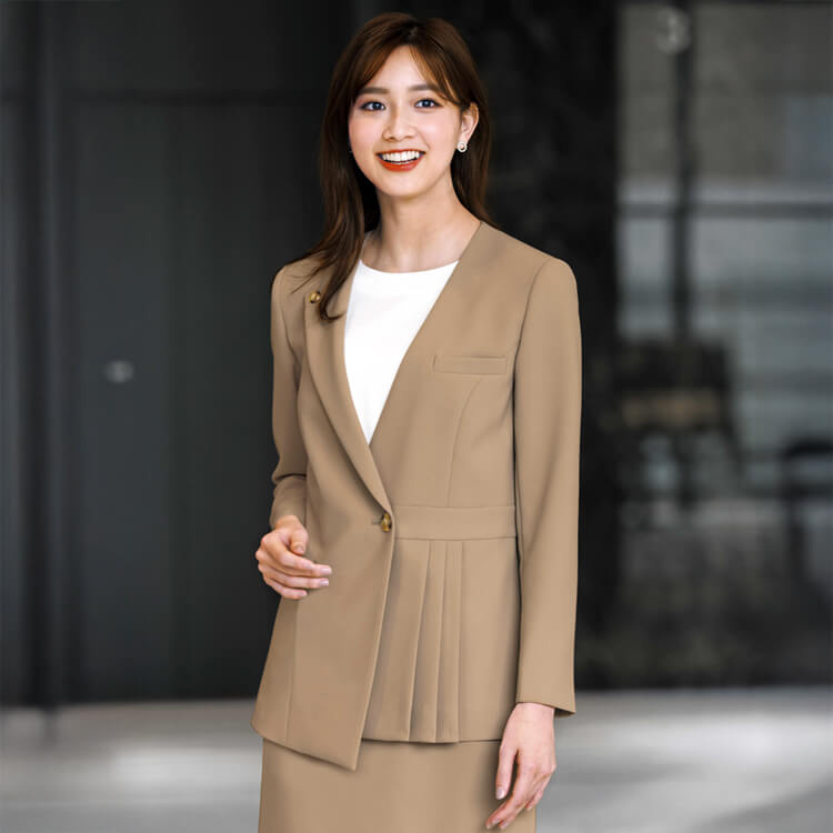 接客制服ジャケット・レディース・事務服・ストレッチ・セットアップ対応・上品・洗濯可・事務服通販