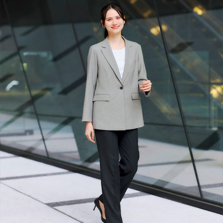 事務服ジャケット・レディース・オフィス制服・ストレッチ・上品・エレガント・人気【イーユニフォーム】