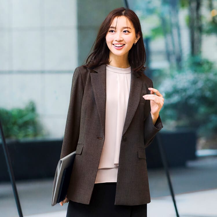 BONOFFICE事務服・BCJ0126・ジャケット・レディース・オフィス・受付・接客・制服・ストレッチ・上品・おしゃれ