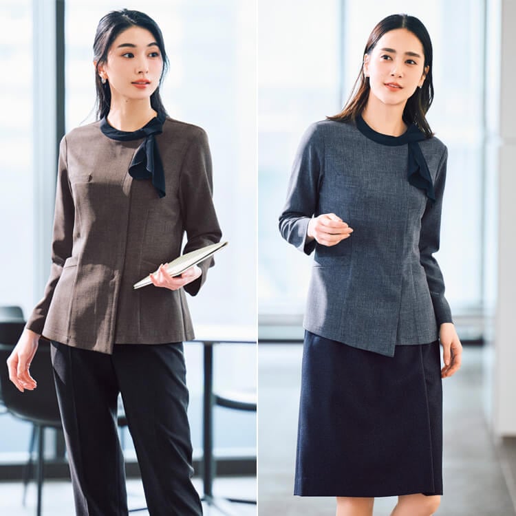 事務服ソフトジャケット・レディース・オフィス制服・ストレッチ・上品・おしゃれ・軽量【イーユニフォーム】