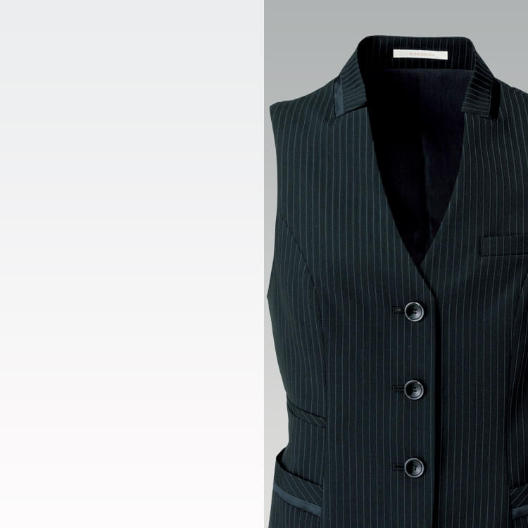 事務服夏服ベスト ロング丈