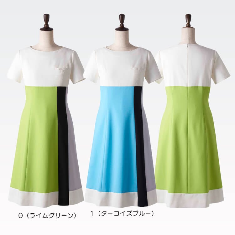 ショールーム受付制服ワンピース半袖－夏服におすすめ・展示会