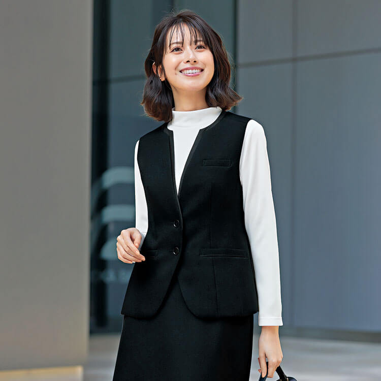 事務服ベスト AR2020・オフィス制服ベスト・セットアップ・オフィスユニフォーム・上品デザイン