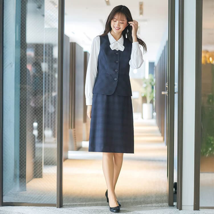 オフィス制服Aラインスカート