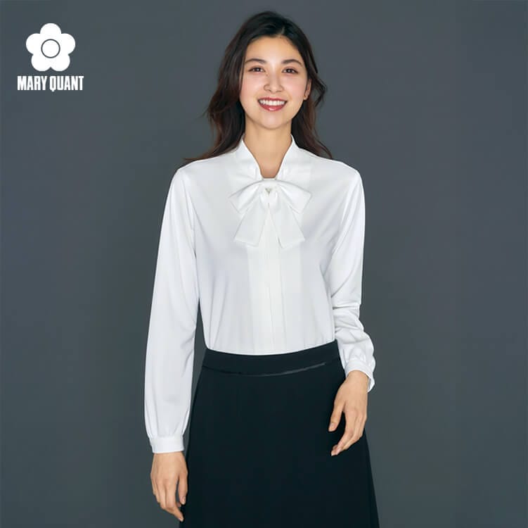 リボンブラウス事務服