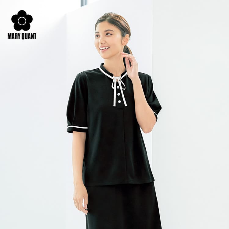 事務服 ポロシャツ M13111｜マリークワント（チクマ）。リボンが可愛い