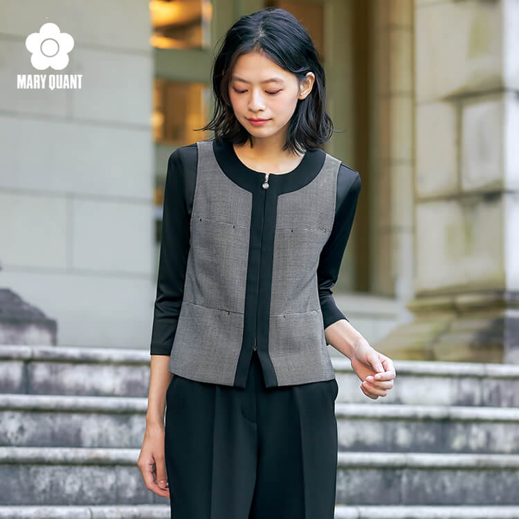 企業受付制服ベスト