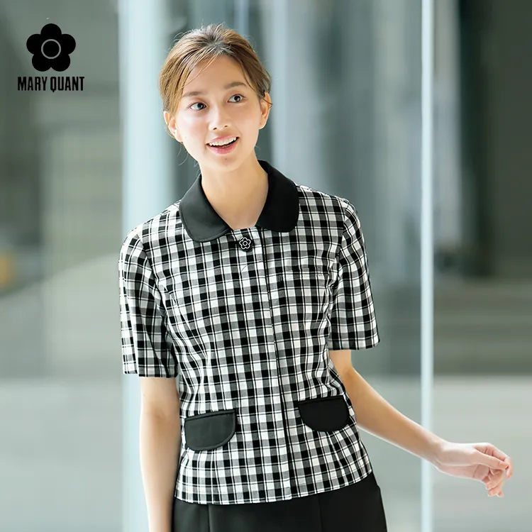 マリークワント M43381 半袖ジャケット 事務服 夏服 チクマ 上品デザイン オフィス制服 eユニフォーム