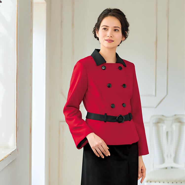 チクマ M47071 事務服ジャケット・インフォメーション制服・レディース・オフィスユニフォーム