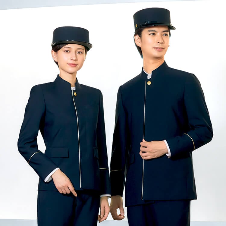 ドアマンユニフォーム｜ホテル・接客業向けスタンドカラージャケット【男女兼用】