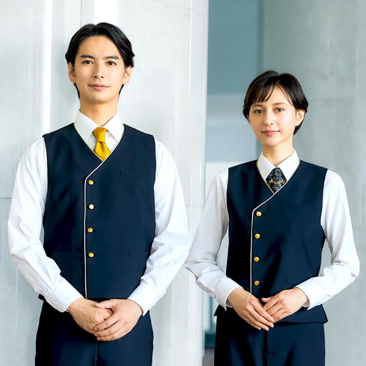 ベル・フロントスタッフ向けホテルジャケット｜環境配慮素材使用