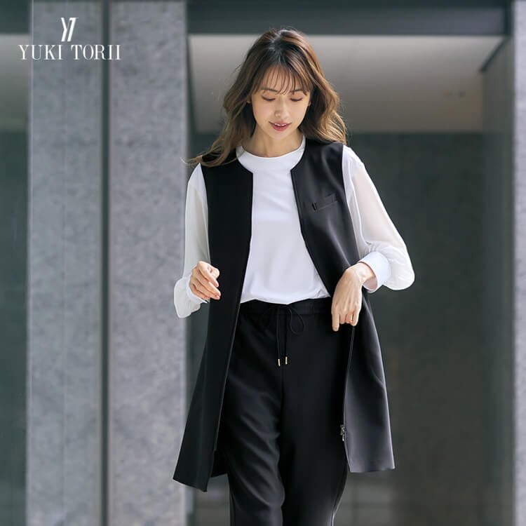 接客ユニフォーム・ロングベスト・事務服・オフィス制服