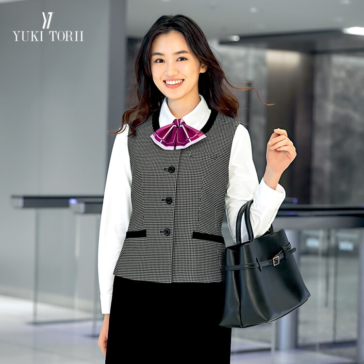 YUKI TORII・YT2931｜事務服ベスト・サステナブル素材・ストレッチ