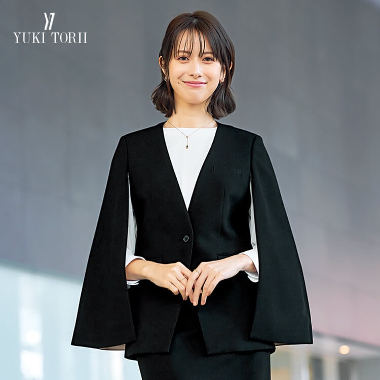 事務服ジャケット｜上品デザイン・YUKI TORII・清楚で美しく見える