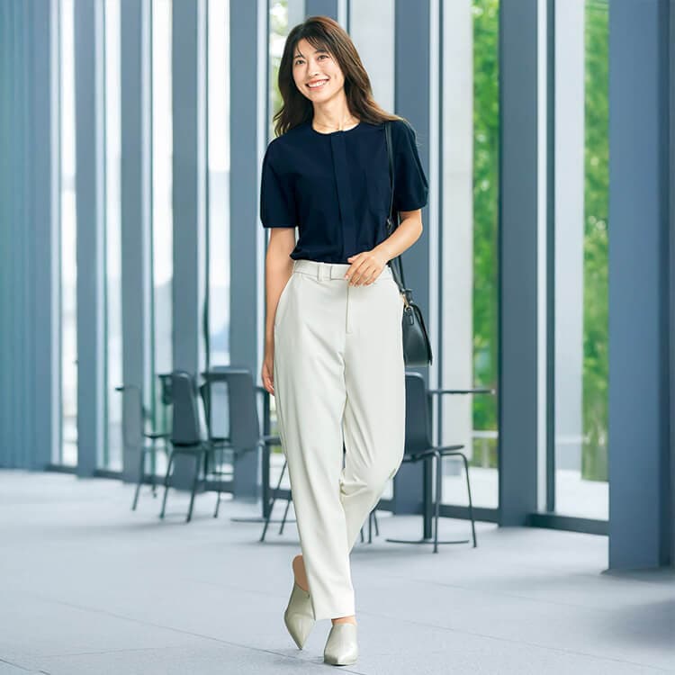 テーパードパンツ オフィス制服