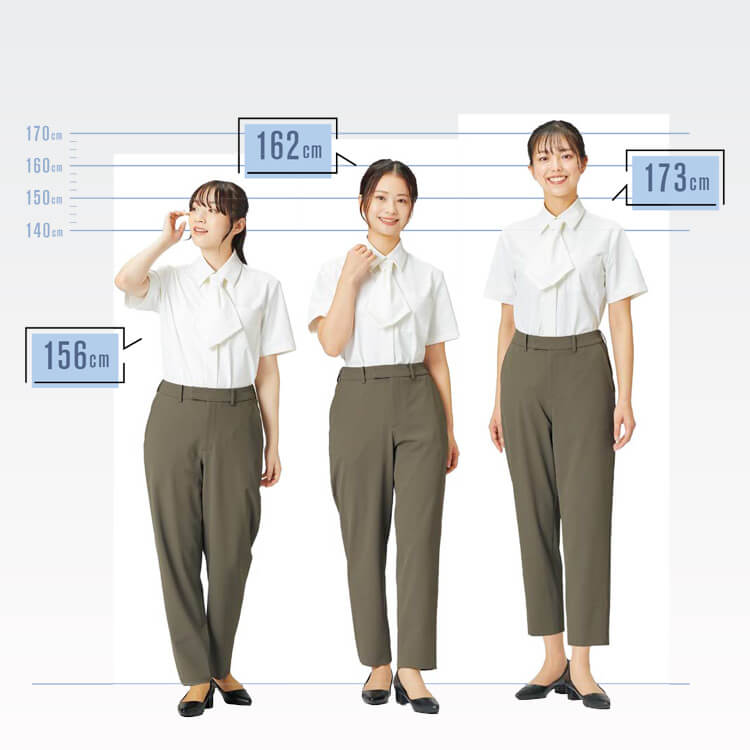 オフィス制服パンツ透け防止
