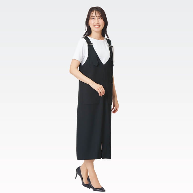 事務服ジャンパースカート・おしゃれ・接客制服・販売スタッフユニフォーム・レディース用