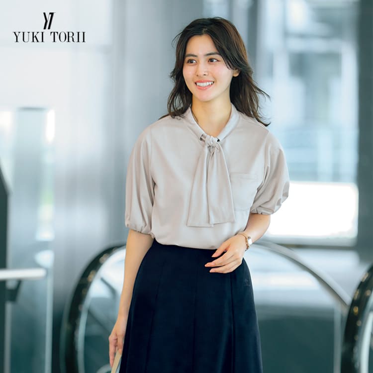 事務服 プルオーバー YT7730｜チクマ(CHIKUMA) YUKI TORII監修 高通気で涼しいニット製オフィスウェア eユニフォーム