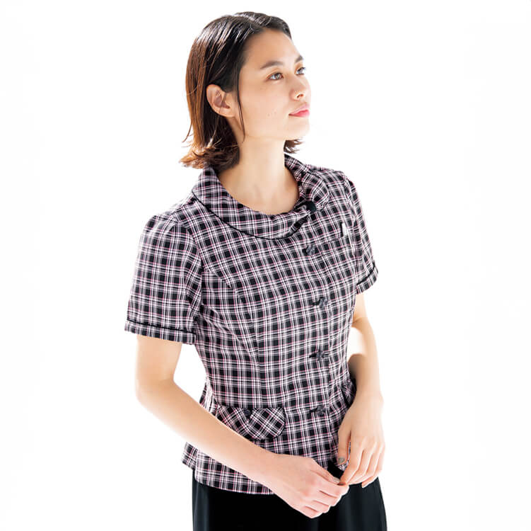 事務服オーバーブラウス ピンク