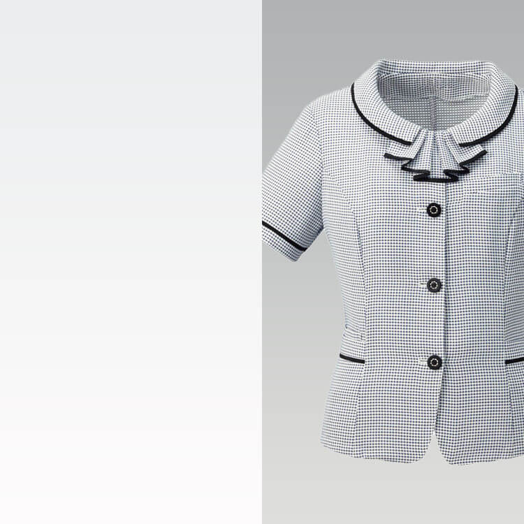 事務服半袖オーバーブラウス