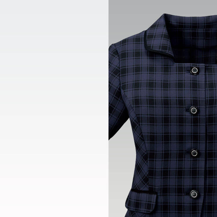 半袖オーバーブラウス オフィスユニフォーム