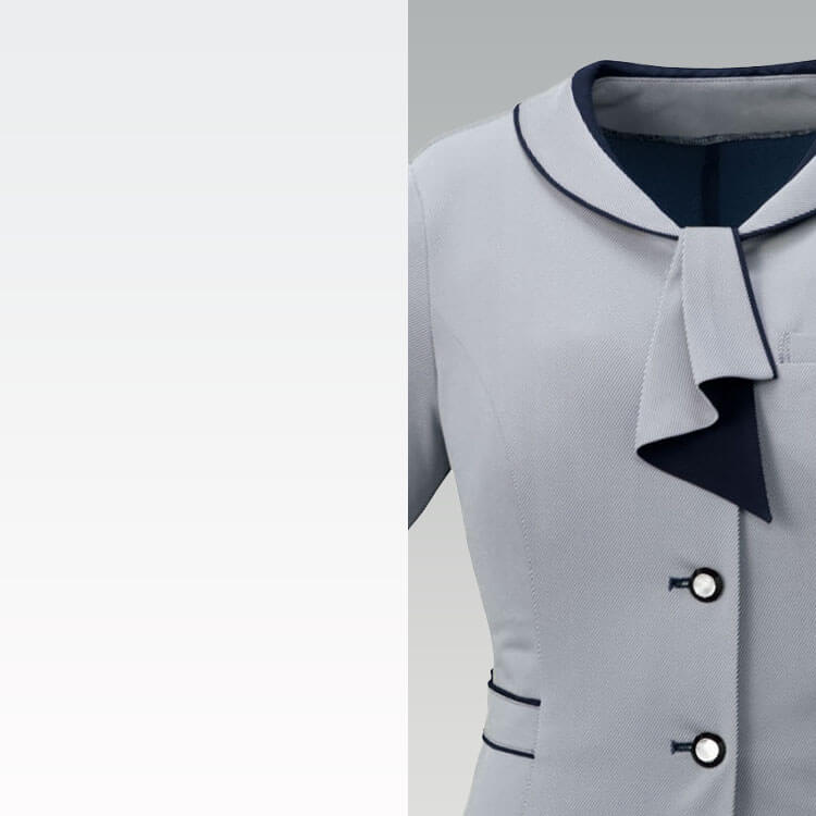 オーバーブラウス リボン付き