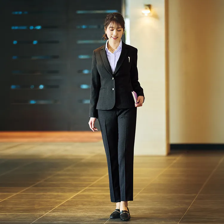 Pieds 事務服 オフィス制服パンツ 会社ユニフォーム 接客用 オールシーズン素材