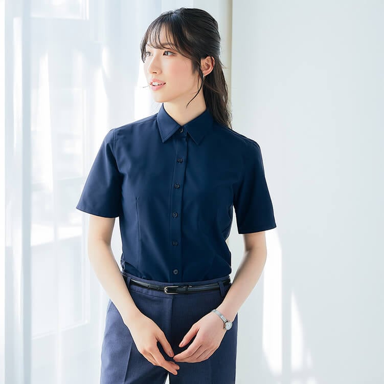 事務服 半袖ブラウス