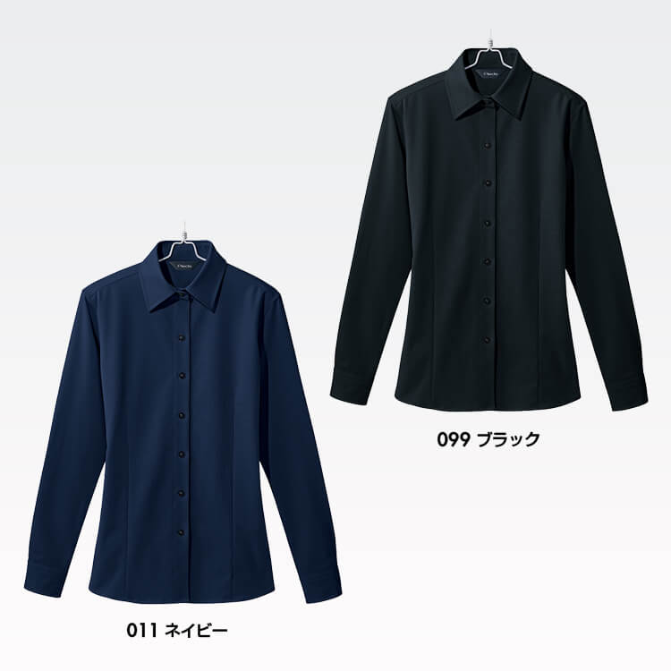 事務服ブラウス長袖 黒