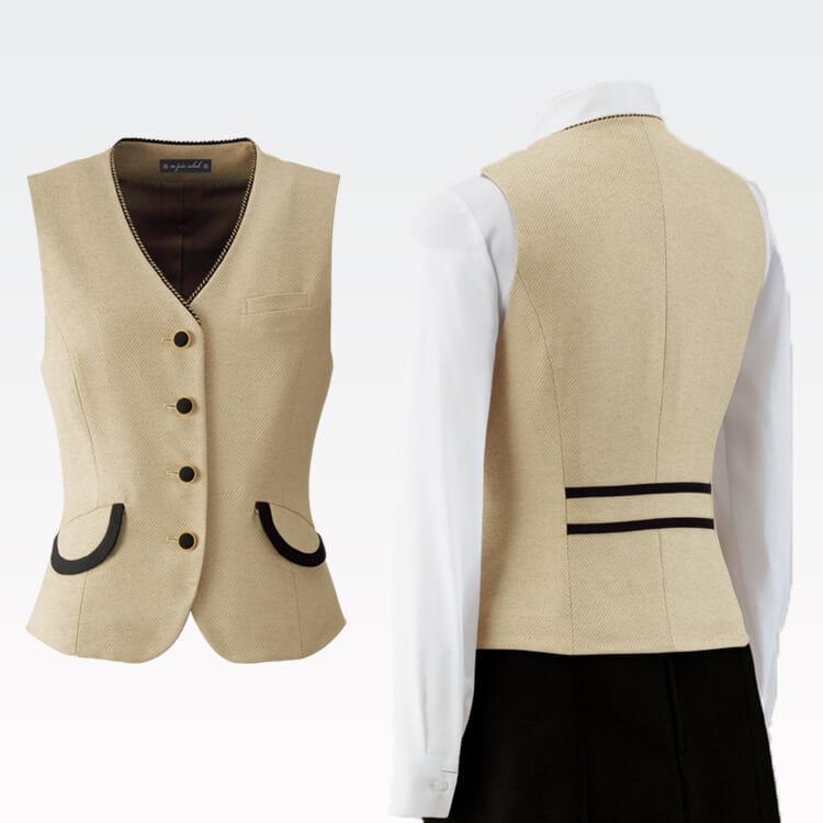 受付制服ベージュ