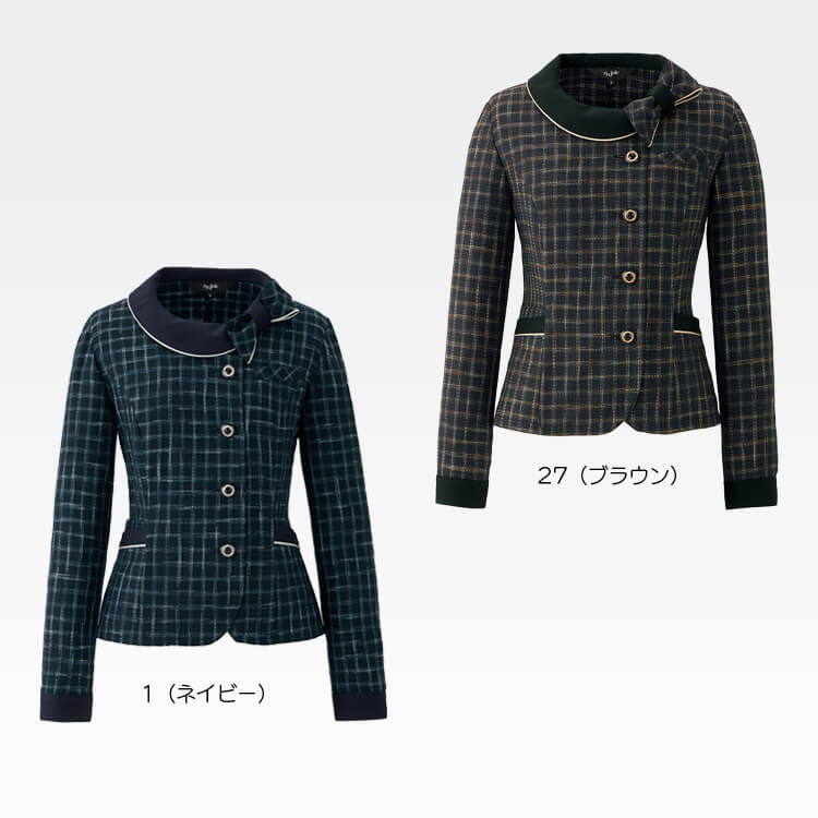 華やか・オフィス制服・上品・オーバーブラウス長袖・カラー展開・事務服