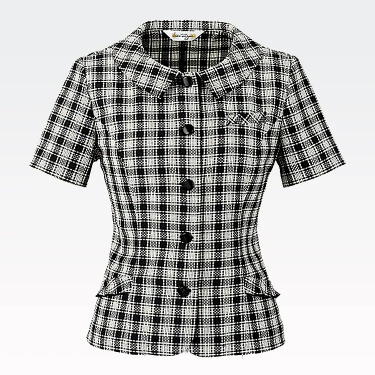 アンジョア 26145 オーバーブラウス制服 夏用の涼しい会社制服
