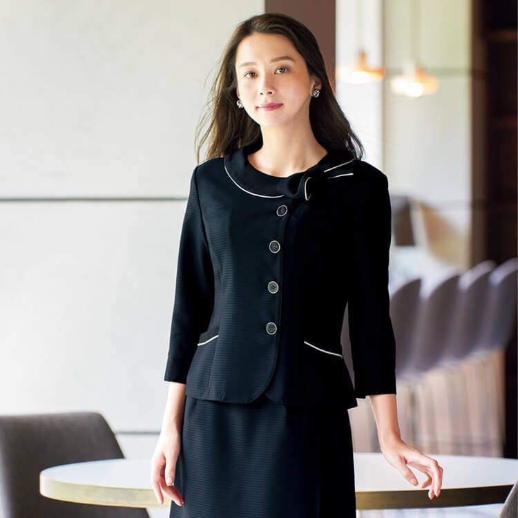 事務服オーバーブラウス七分袖