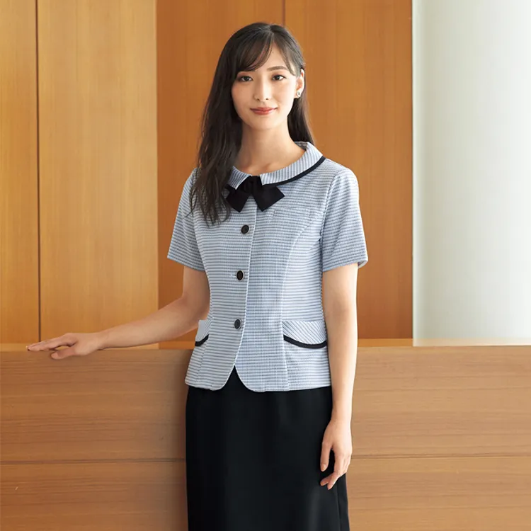 アンジョア 事務服オーバーブラウス 26670 メイン画像 おもてなしユニフォーム 夏服