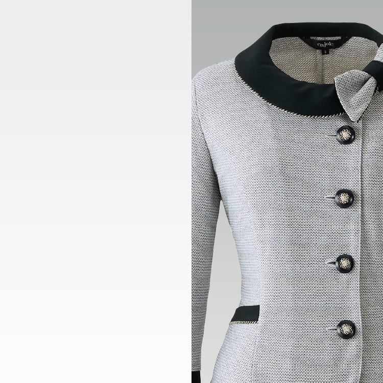 事務服オーバーブラウス七分袖・ストレッチ素材・オールシーズン・ストレッチ素材で快適・オフィス受付向け・eユニフォーム