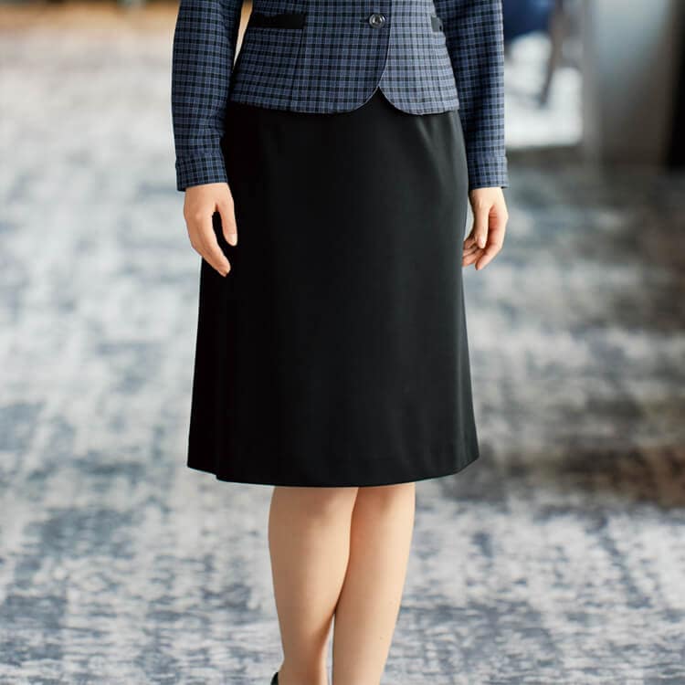アンジョア・51875・事務服・Aラインスカート・58cm丈・オフィス制服