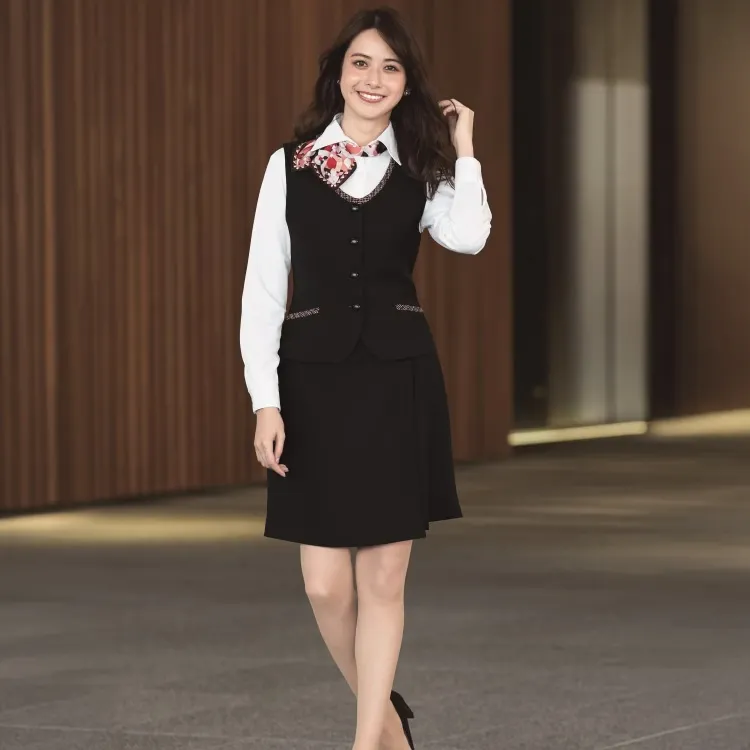 事務服キュロットパンツ 71415 サブ画像 巻きスカートのように見えるデザイン アンジョア