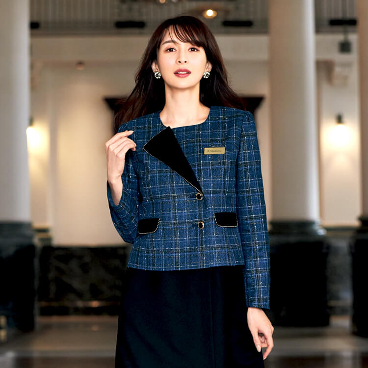 アンジョア・事務服・enjoie・受付用ジャケット・レディース用・物販接客ユニフォーム・ホテル制服