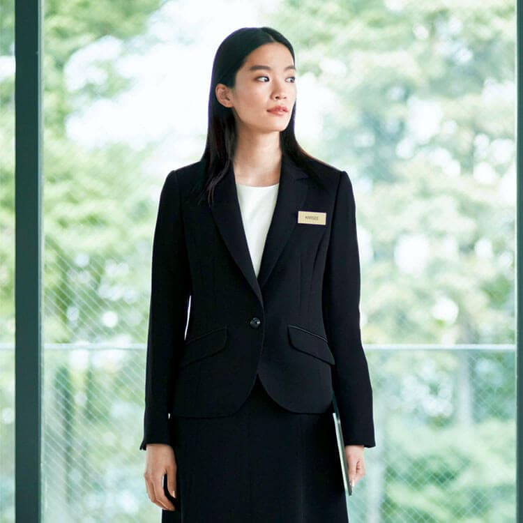 オフィス制服・接客用ジャケット・レディース用・事務服・オールシーズン素材