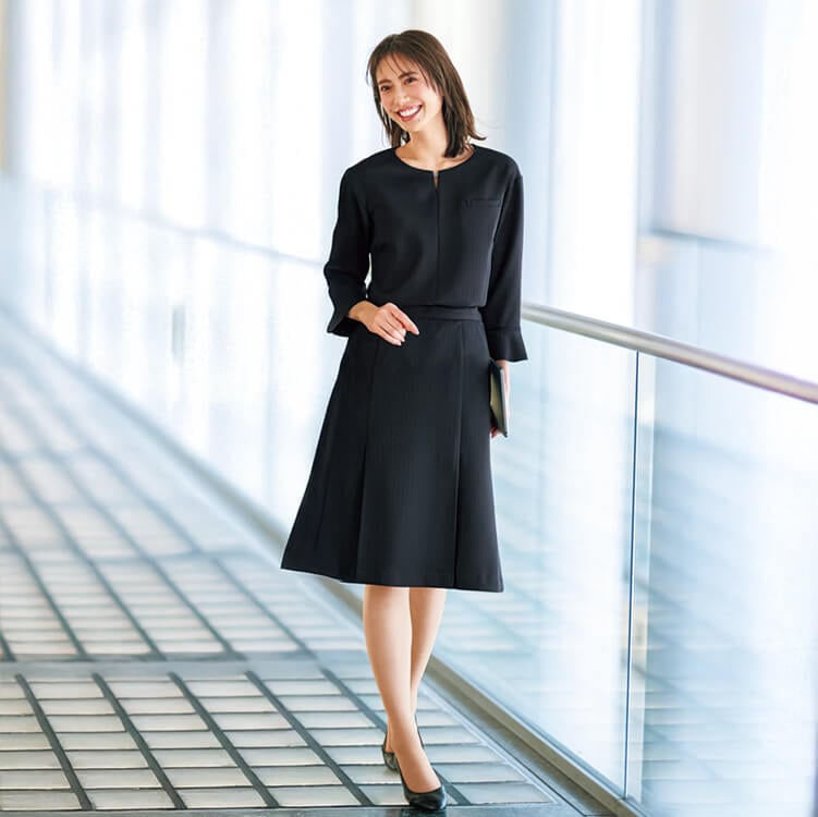 オフィス制服｜事務服 マーメイドスカート レディース 2WAYストレッチ 接客ユニフォーム 吸汗速乾【e-UNIFORM】