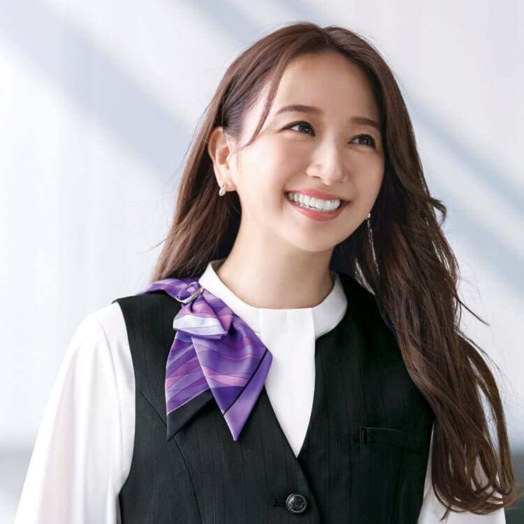 ミニスカーフ・クリップ式・簡単装着・オフィス・接客・事務服アクセサリー【イーユニフォーム】