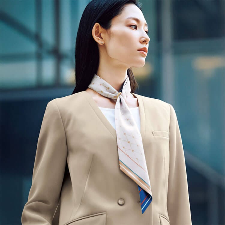 事務服スカーフ・受付・接客・オフィス・レディース制服【イーユニフォーム】