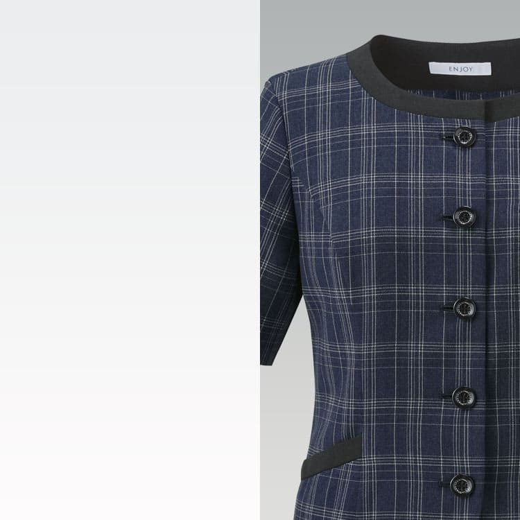 オフィス制服 夏服 オーバーブラウス 半袖 ESA1027 ARM360°プラスで腕の動きがスムーズ。バストケアピッチや消臭テープ付きで快適な、働く女性に人気の事務服