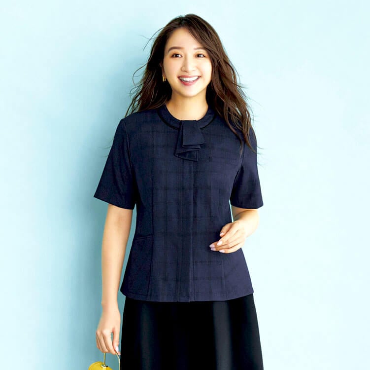 オフィス制服・オーバーブラウス半袖・夏用 事務服