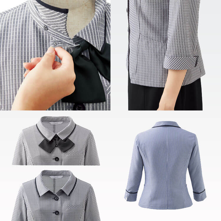 店員ブラウス七分袖