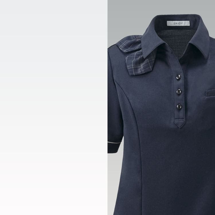受付制服 ポロシャツ 半袖 ESP1026 ARM360°プラスで腕の上げ下げがスムーズ。消臭テープや補強布付き胸ポケットなど、現場の声を形にした高機能オフィスウェア