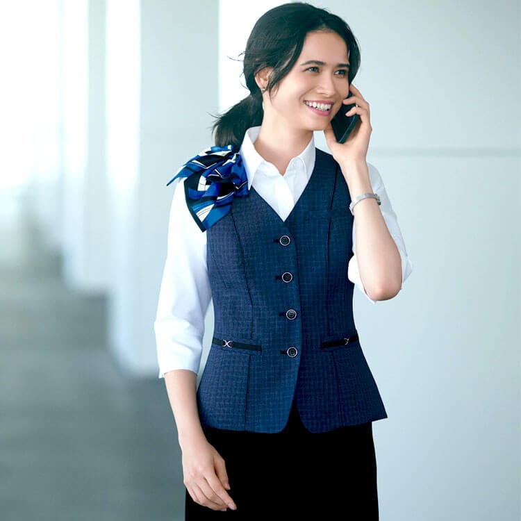 オフィス制服ベスト夏服