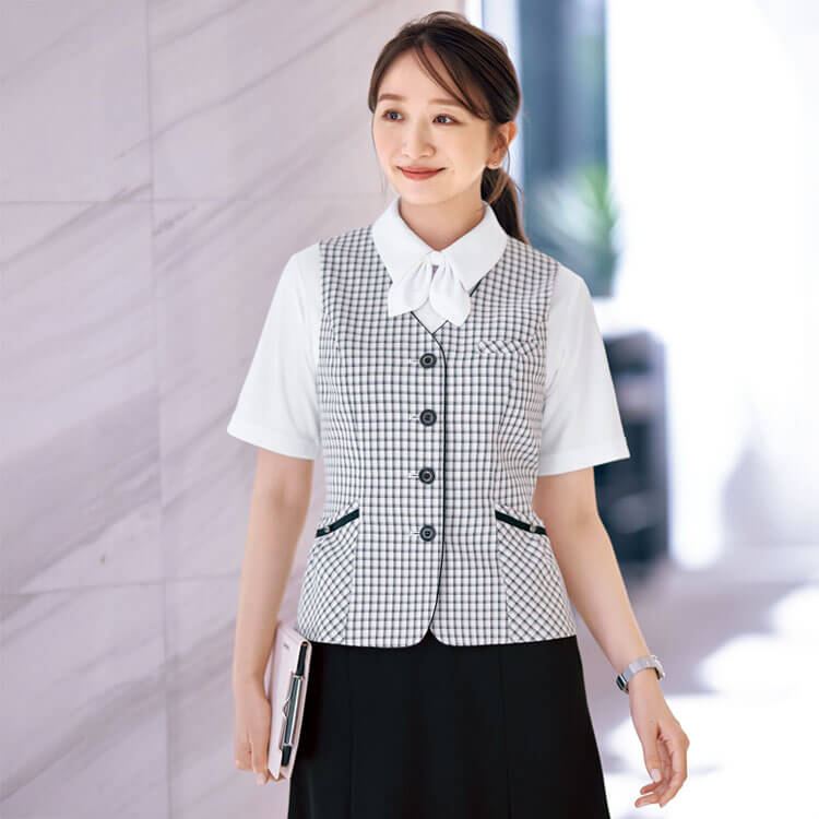 事務服ベスト 夏服 カーシーカシマ エンジョイ