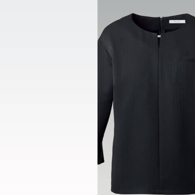 事務服プルオーバー ストレッチ素材 吸汗速乾 サステナブルユニフォーム