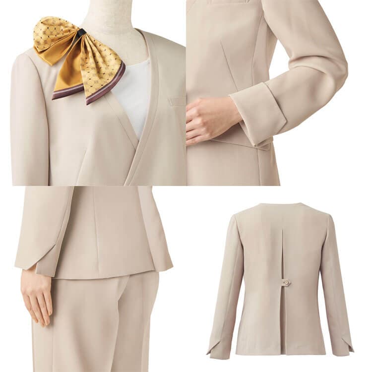 カーシーカシマ enjoy事務服ジャケット レディース オフィスユニフォーム 接客 制服 ストレッチ素材